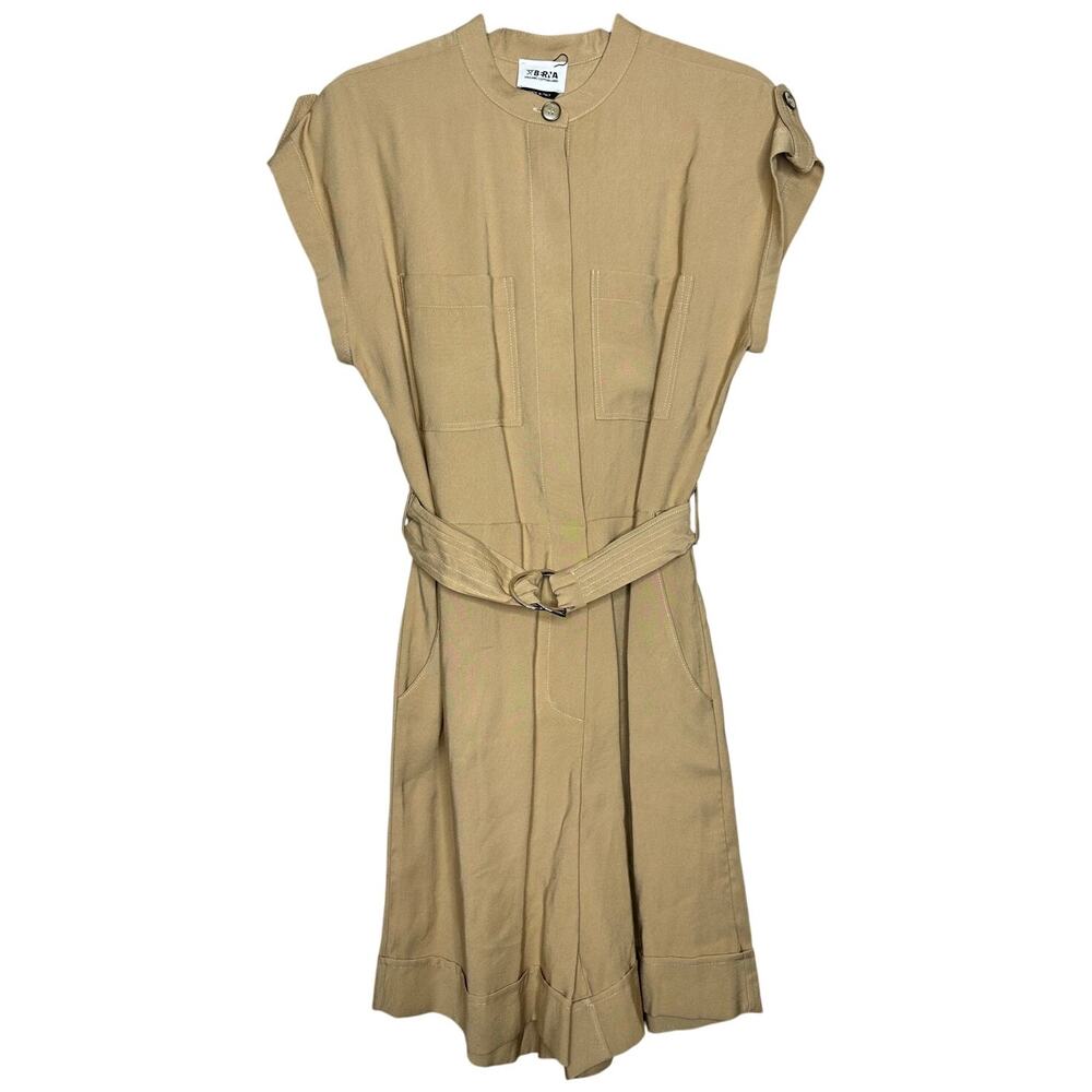 Berna Made in Italy Safari Khaki Romper Size Small